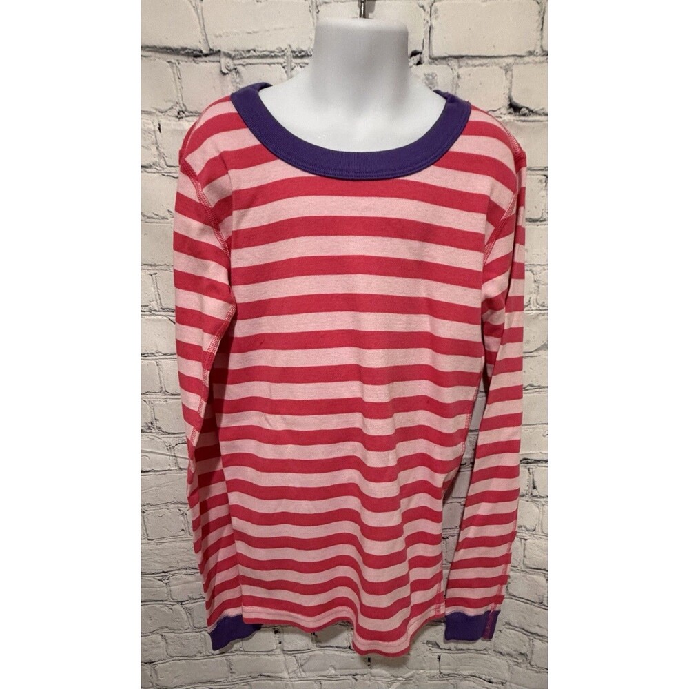 Hanna Andersson Girls Pajama Top Pink Striped Size US 14
